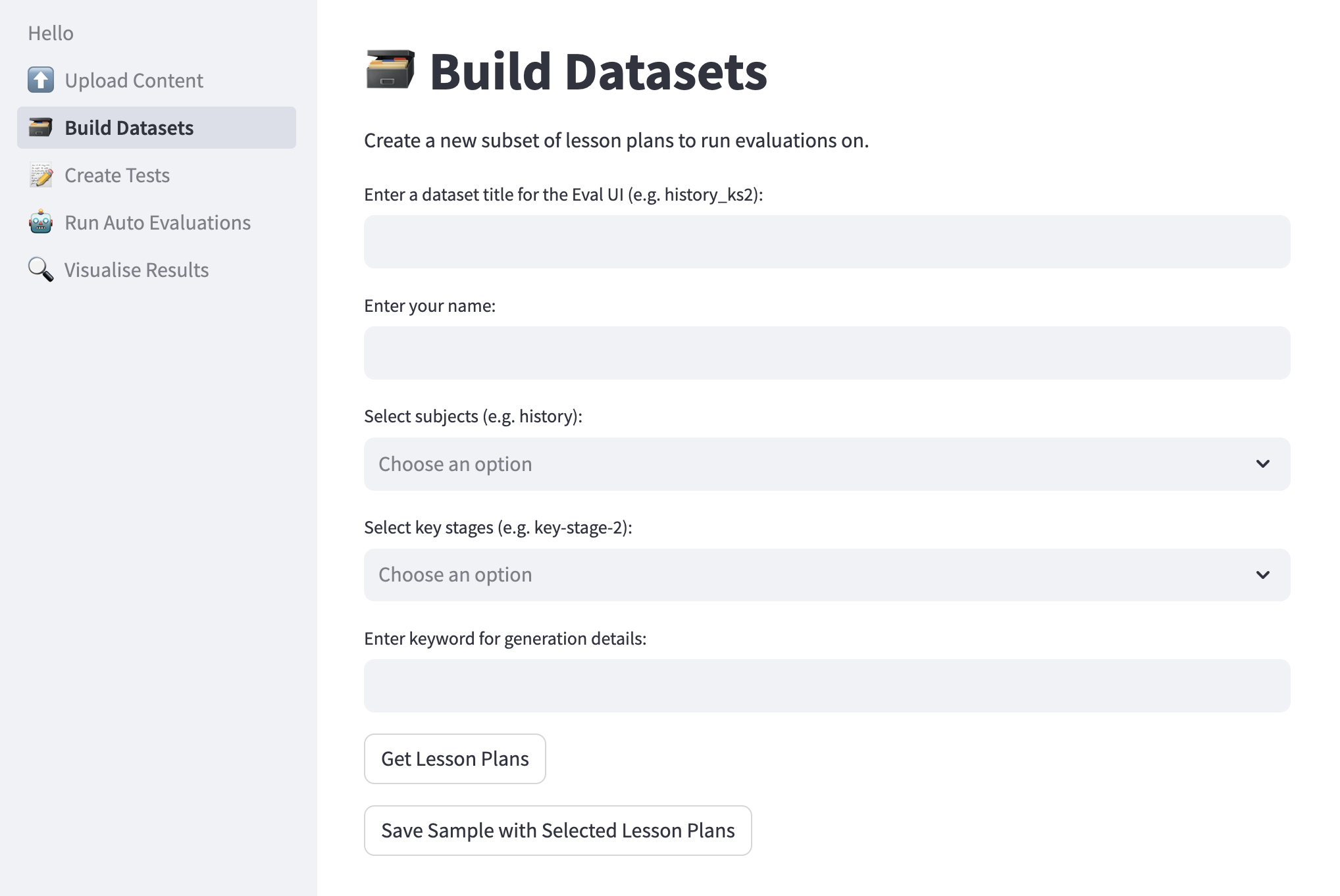 Build Datasets