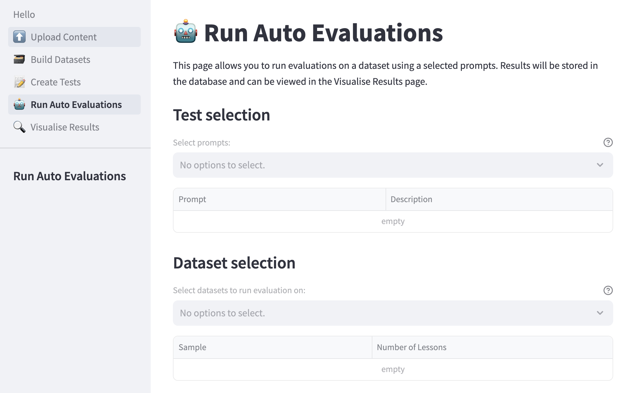 Run Evaluations