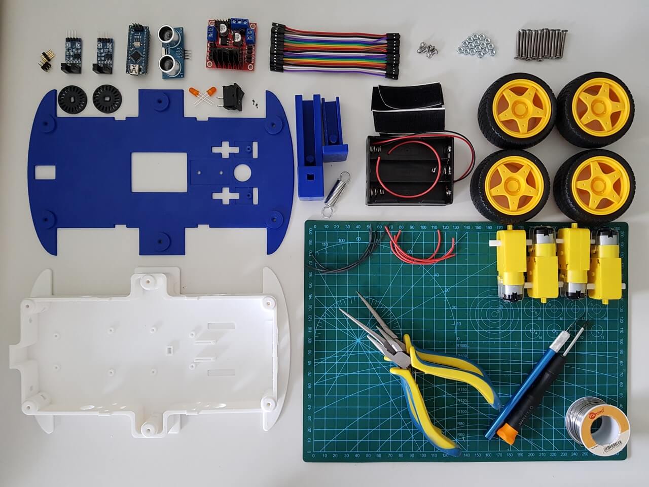 OpenBot DIY components from the official build guide