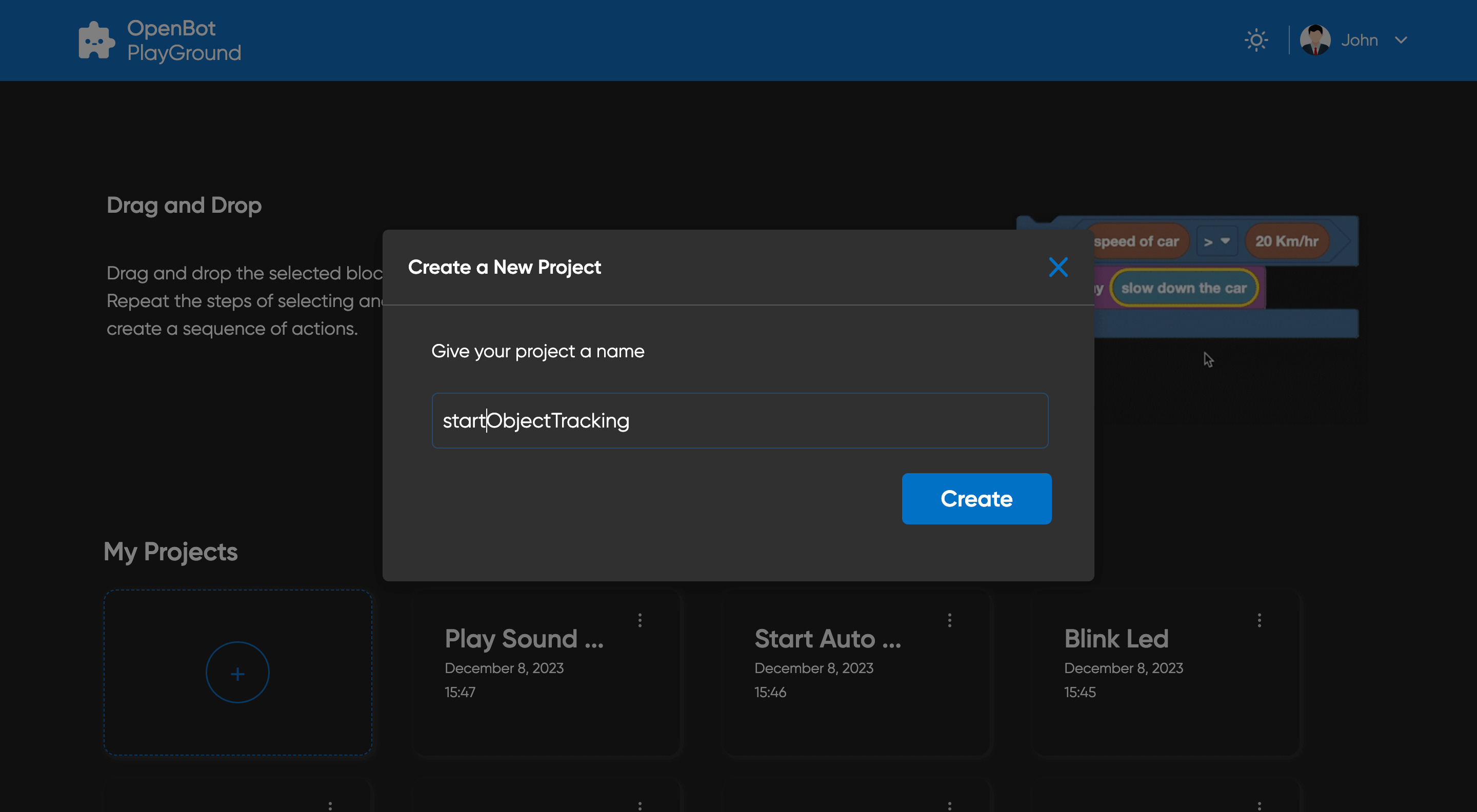 Create New Project