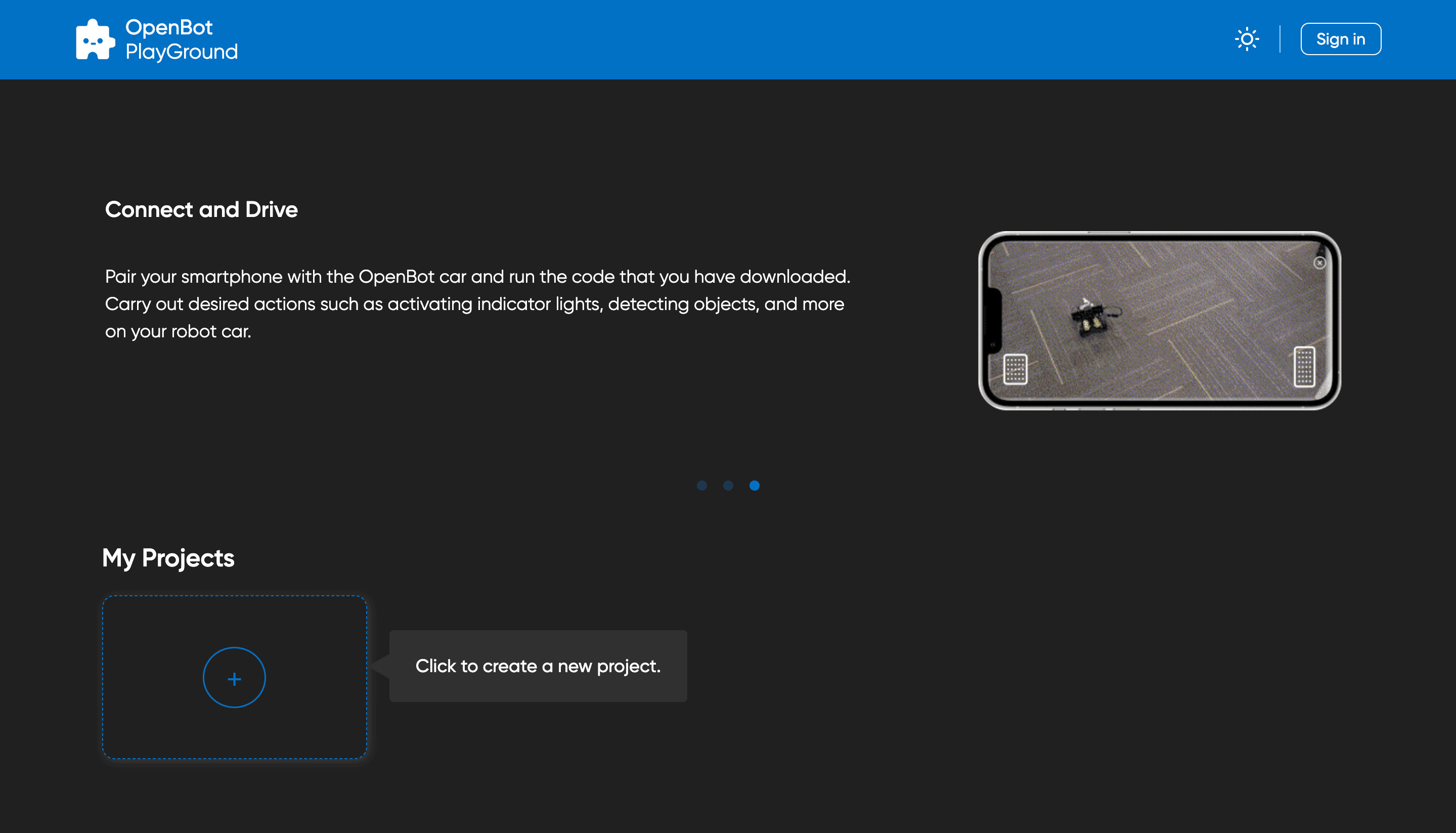 dark theme screen