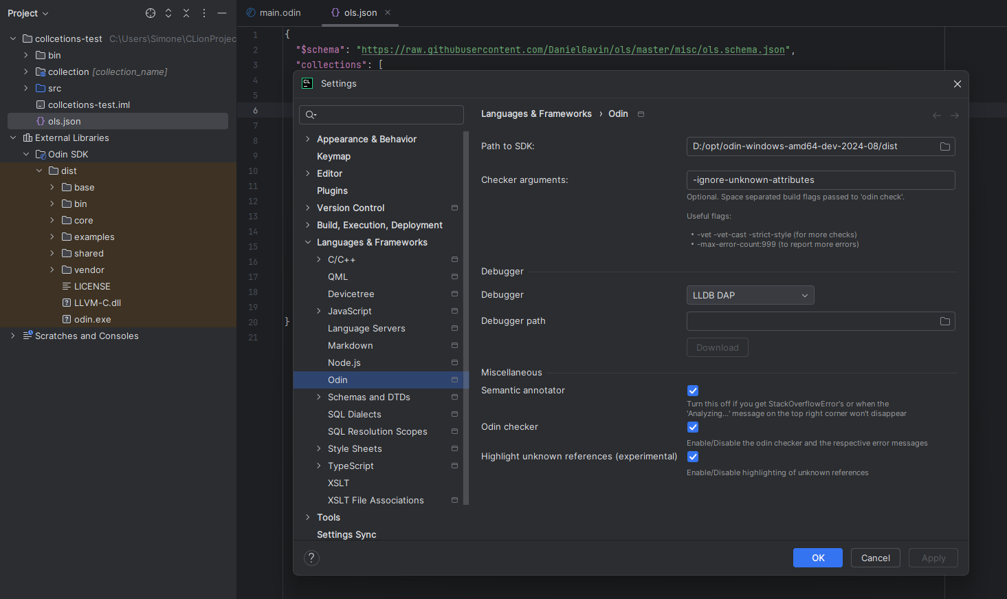 Result of importing Ols Config