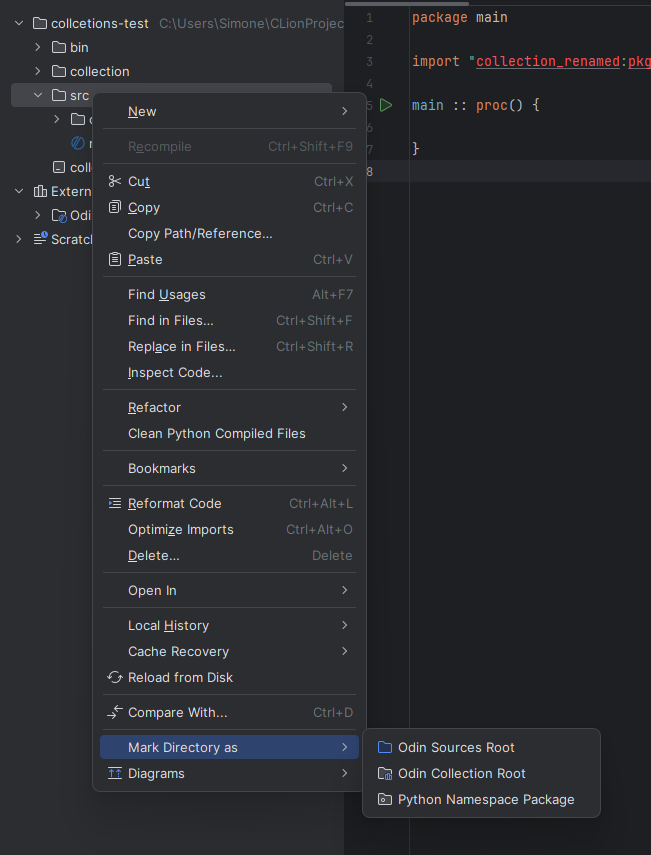 Mark Directory as Sources Root