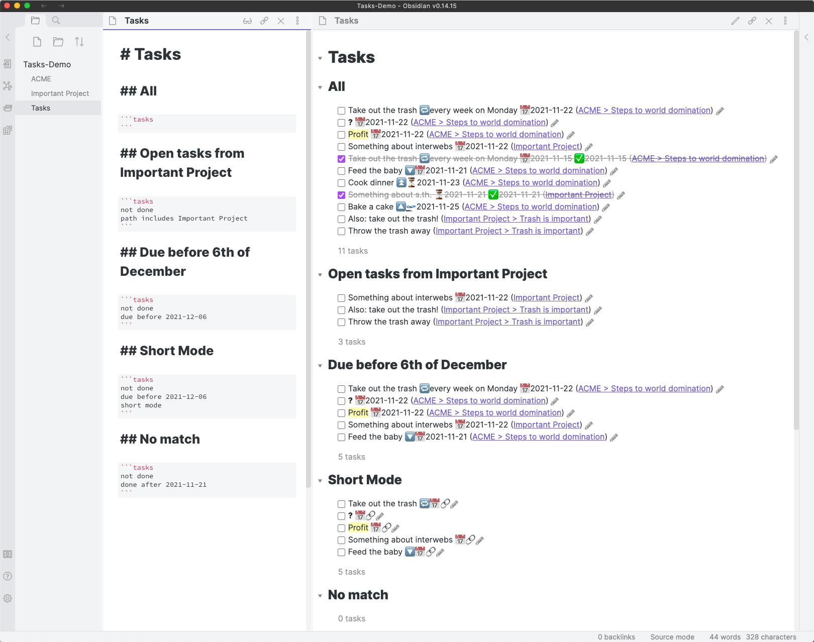 Tasks Queries