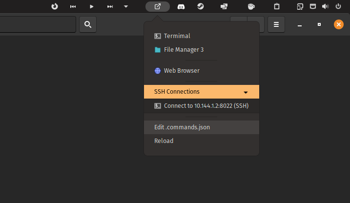 Command Menu Example Screenshot