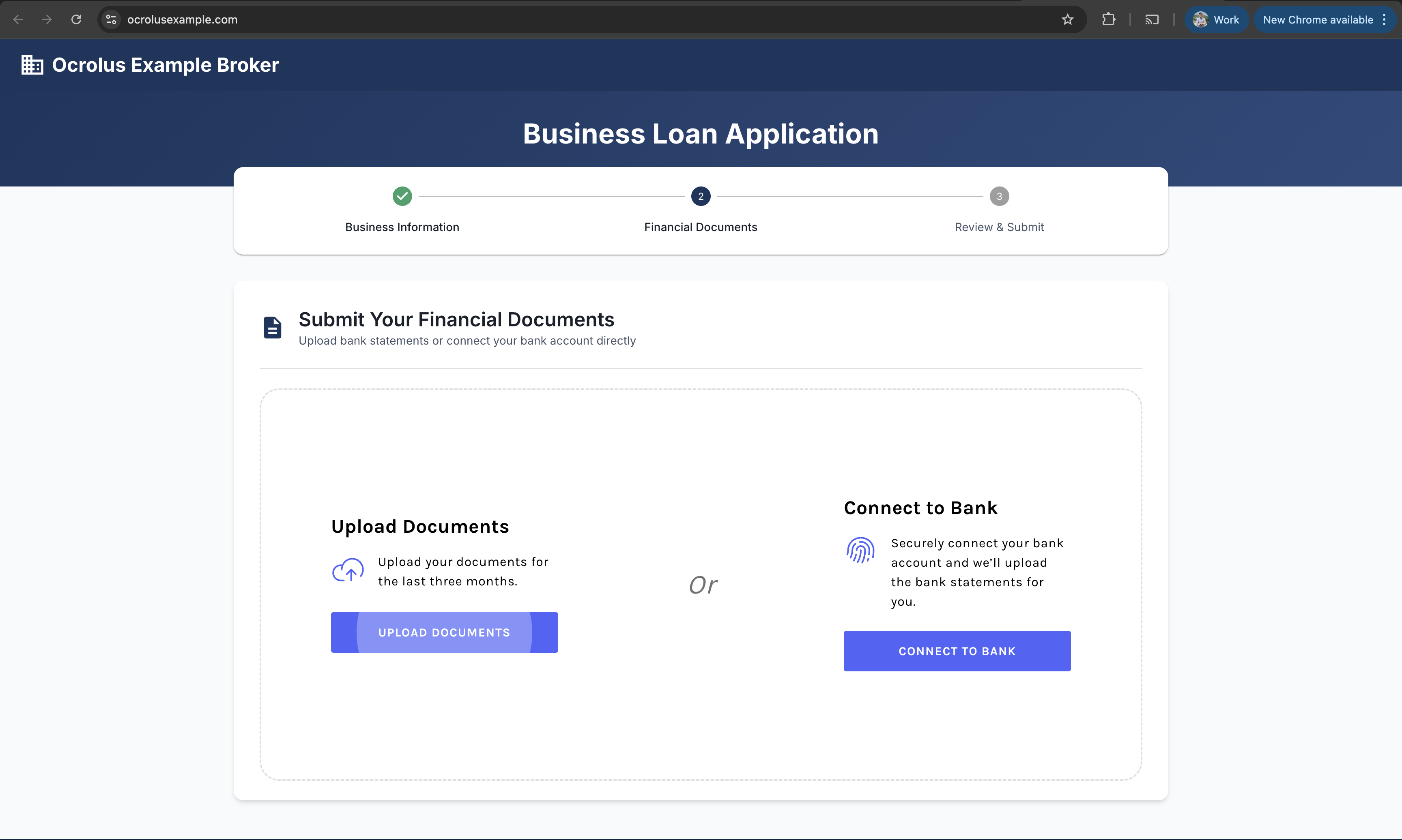 Ocrolus Widget Quickstart