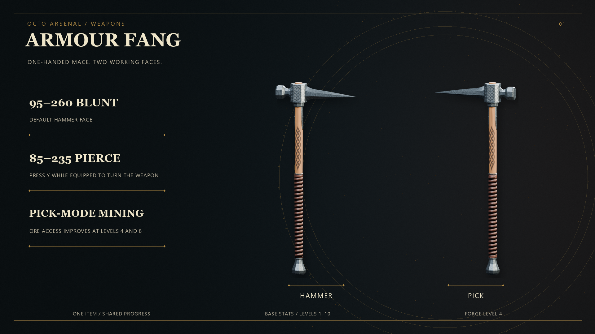 Armour Fang hammer and pick