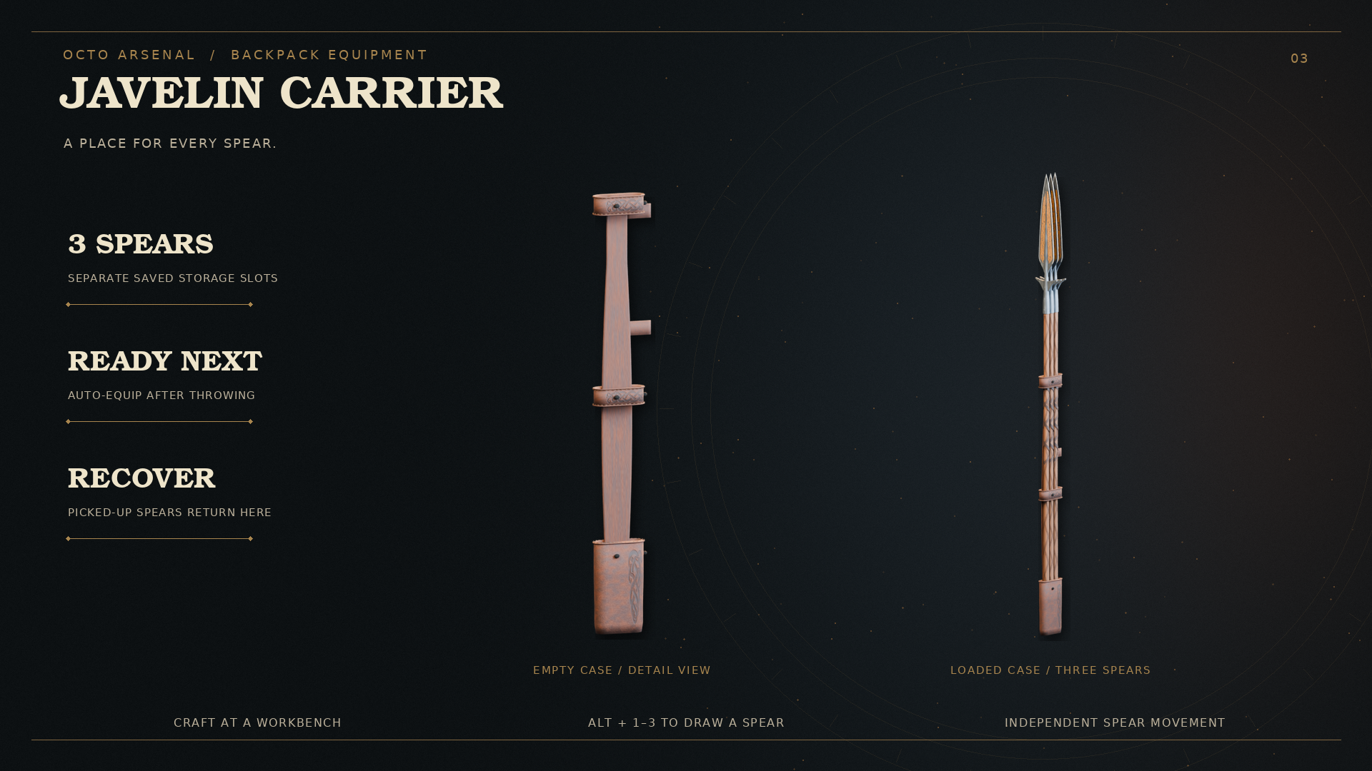 Optional OctoPack three-spear carrier
