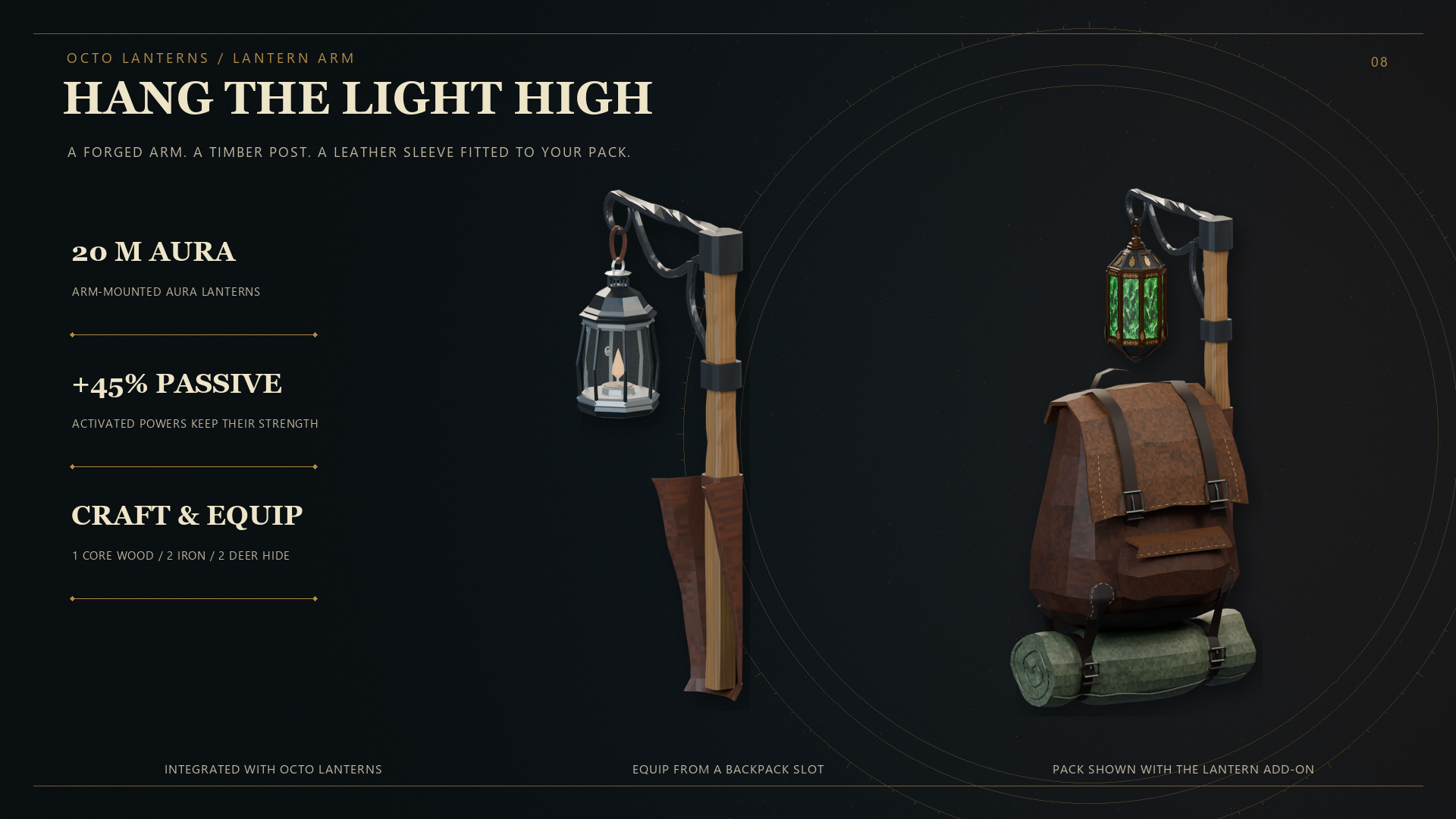 Integrated Lantern Arm