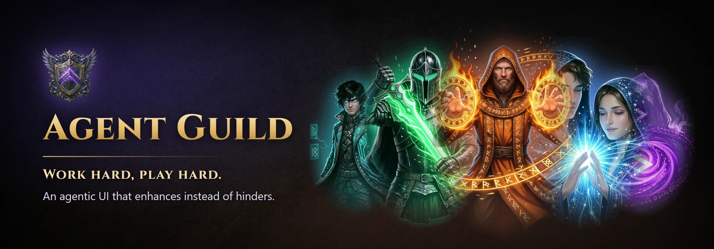 Agent Guild: Work hard, play hard. An agentic UI that enhances instead of hinders.