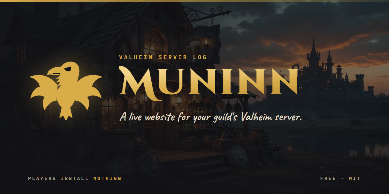 Muninn: a live website for your guild's Valheim server