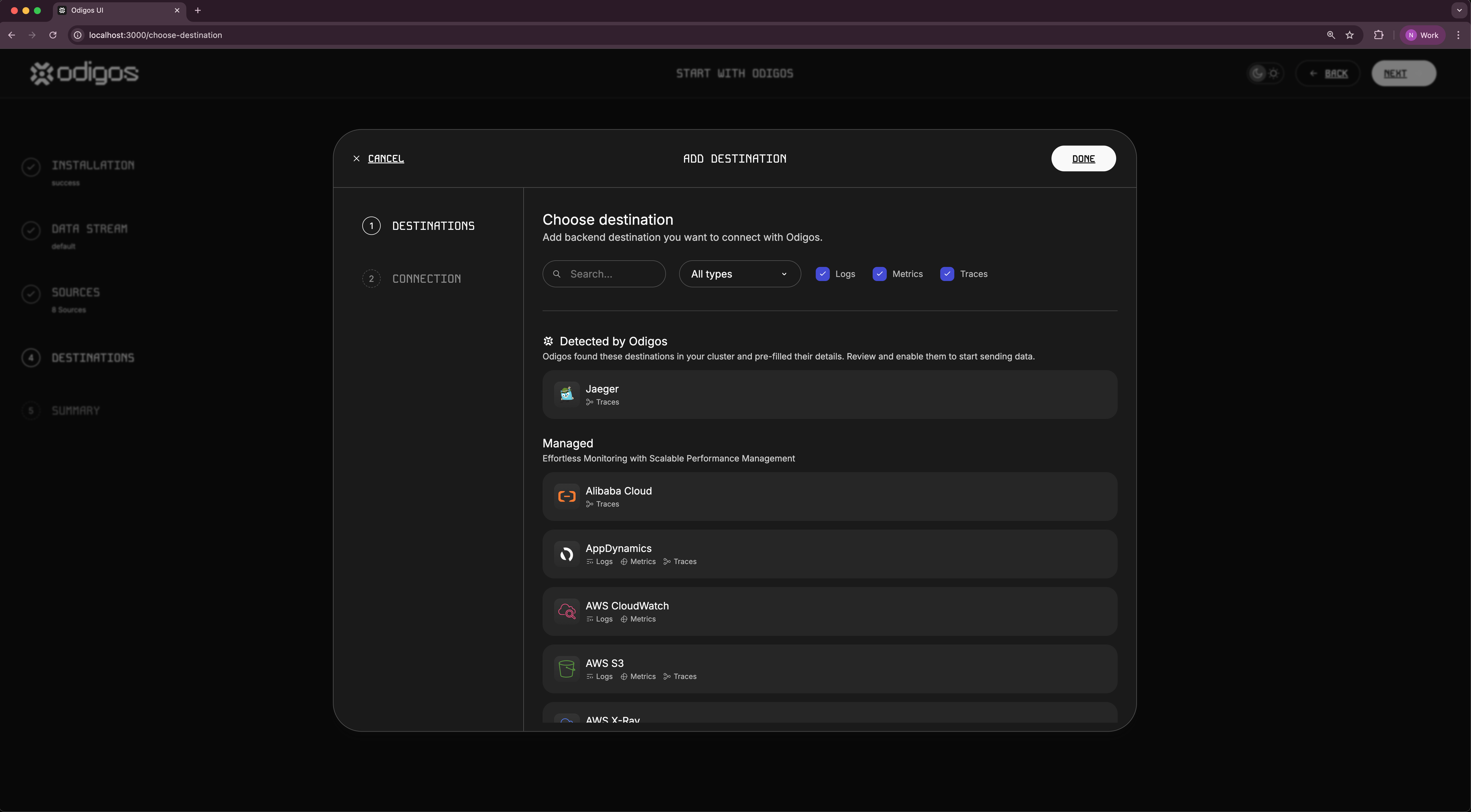 Works with any observability tool