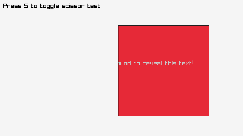 A screenshot of core_scissor_test