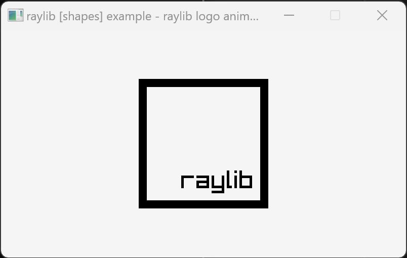 A screenshot of shapes_logo_raylib_anim