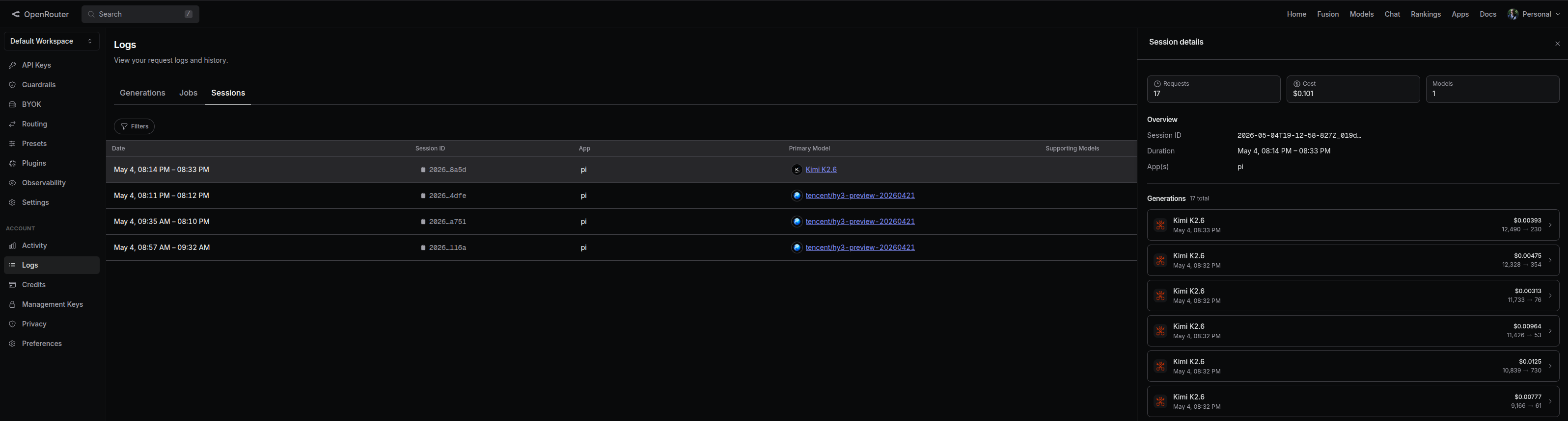 OpenRouter screenshot