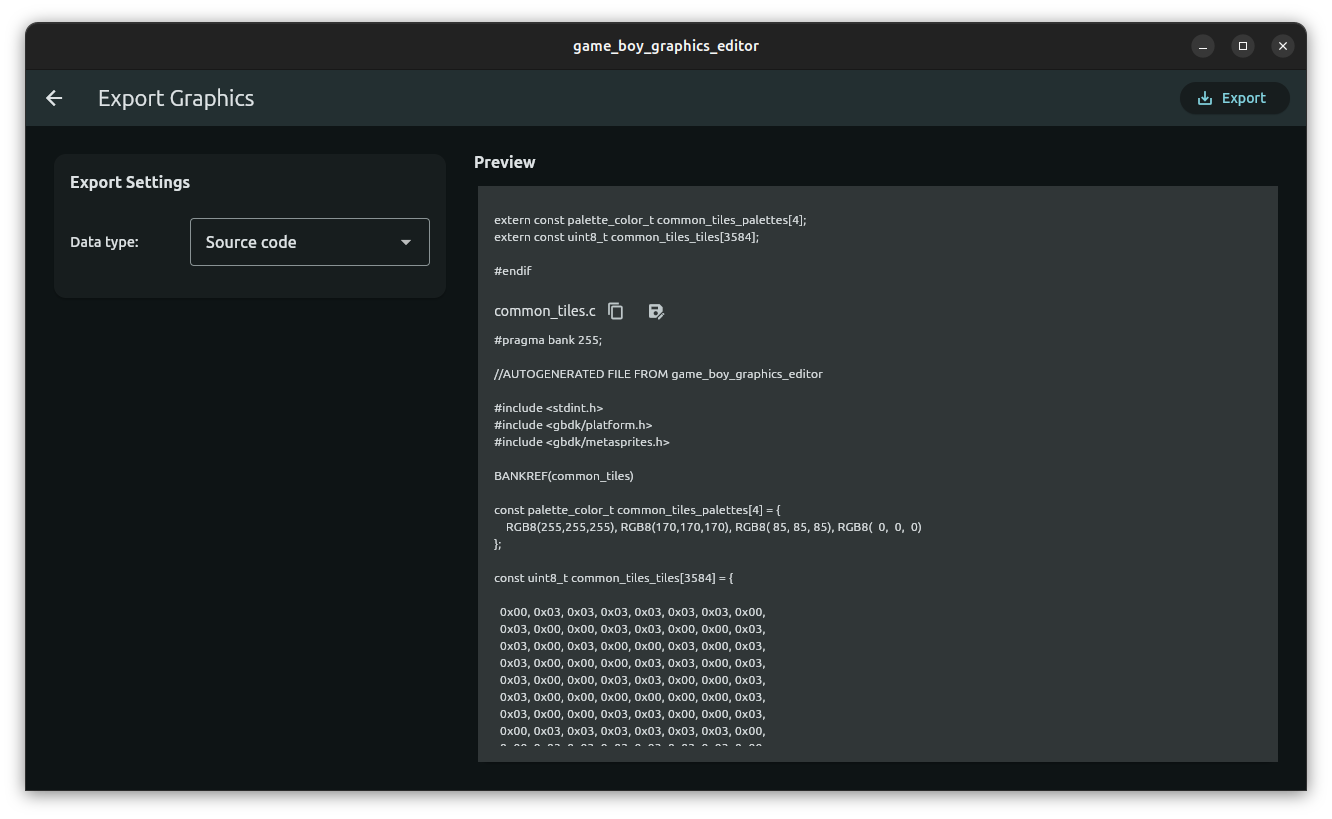 GitHub - odrevet/game_boy_graphics_editor: Sprite viewer / editor for ...