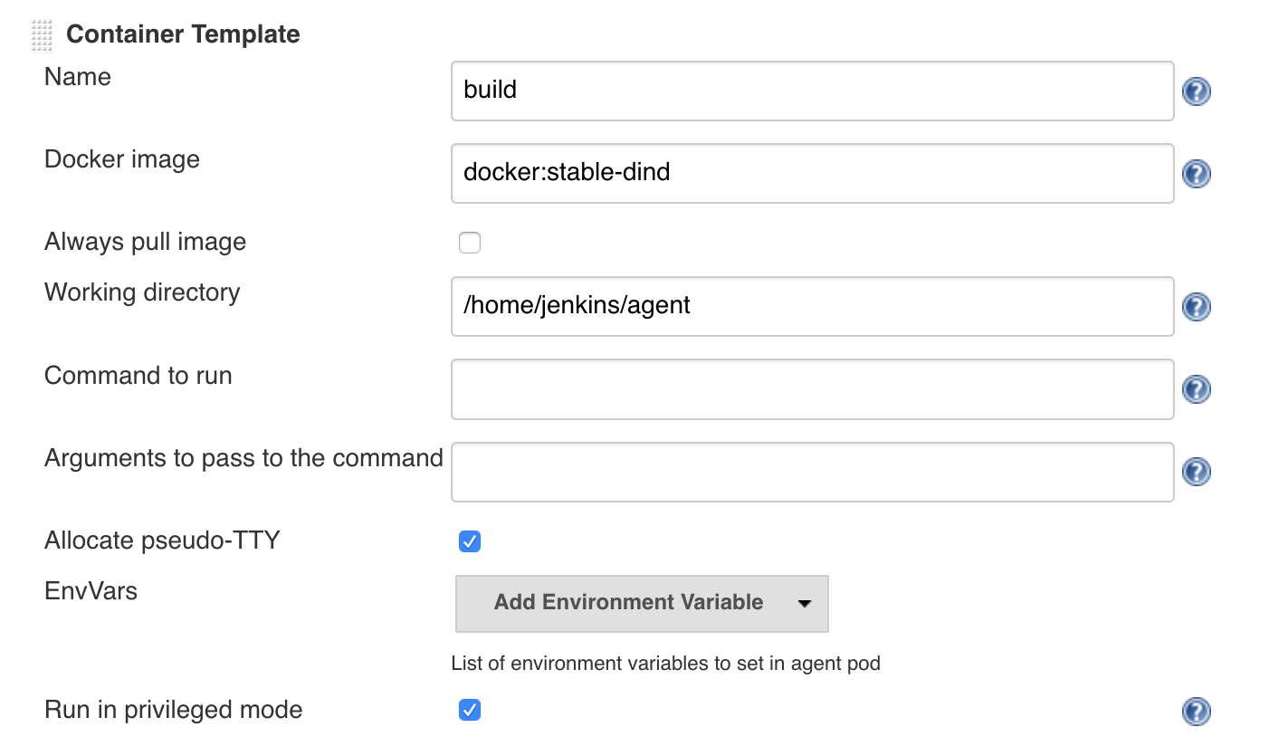 docker container template