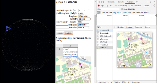 osm tile and world position