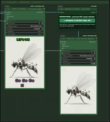 Preview, approval gate and final GIF export