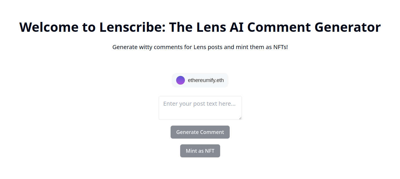Lenscribe