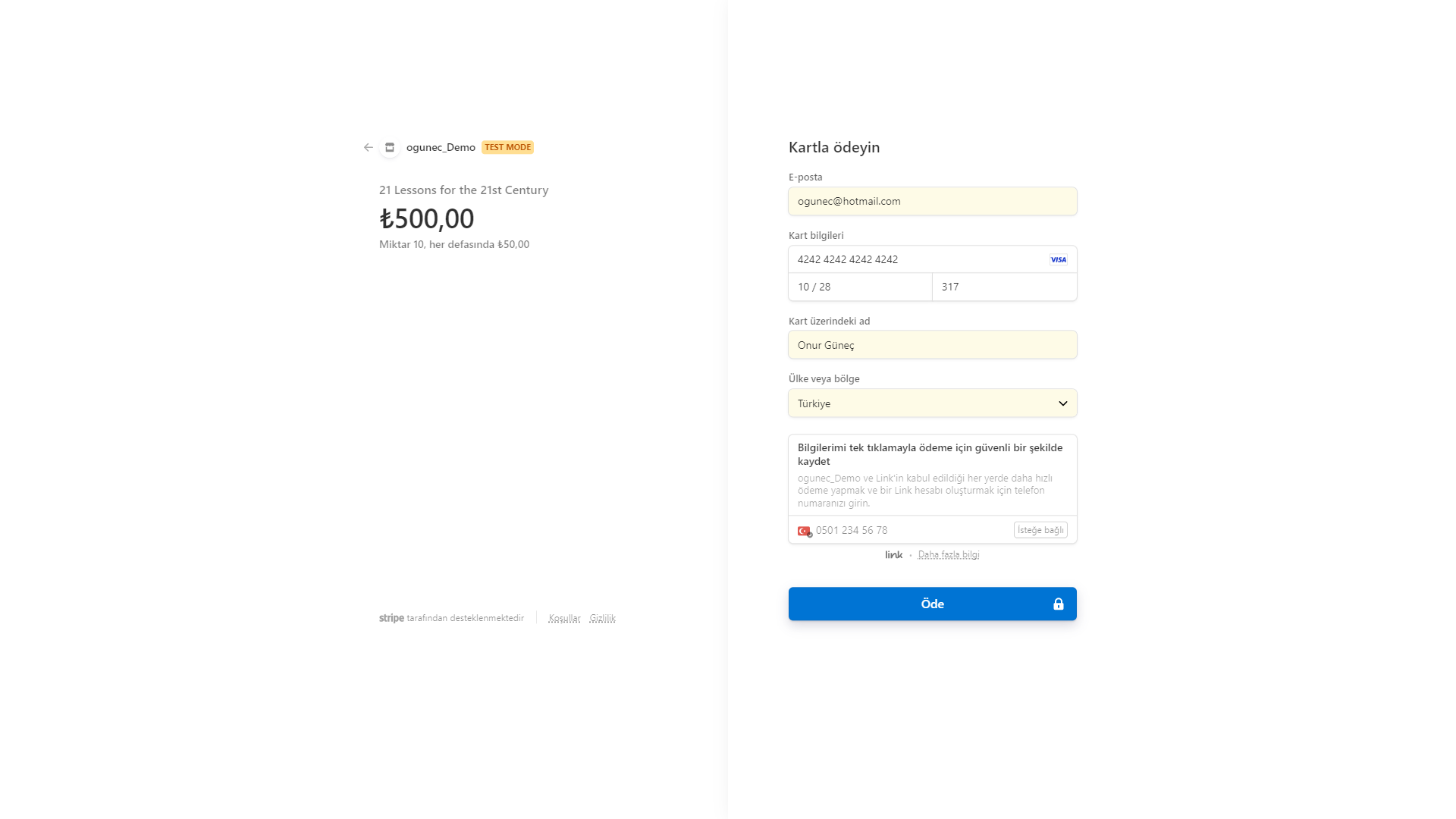 payment page BookStore!