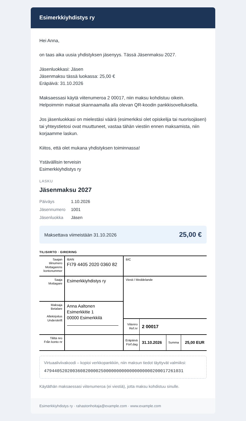 Sähköpostilasku