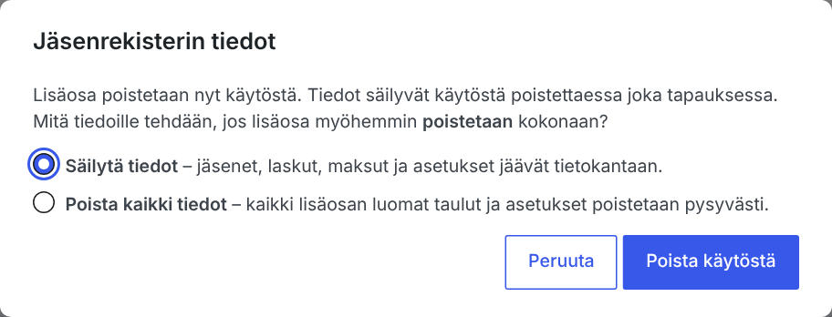 Poiston kysely
