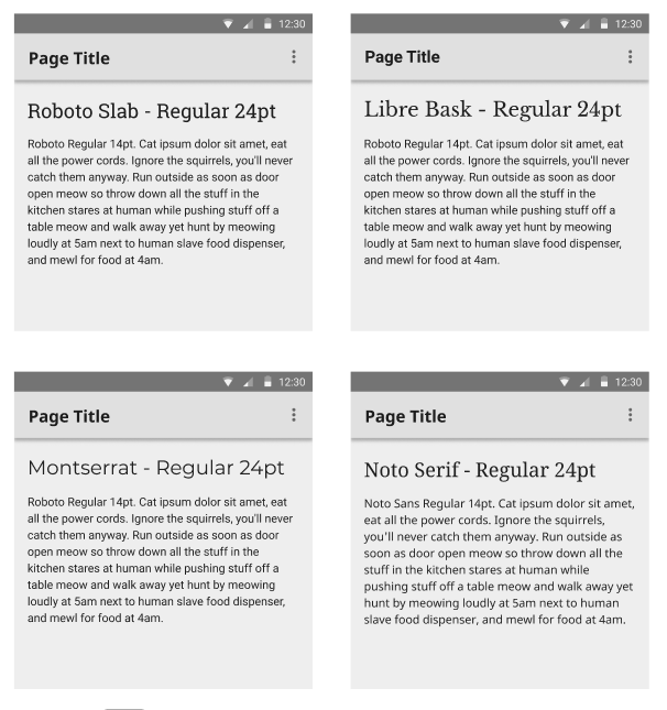 Font Boilerplates