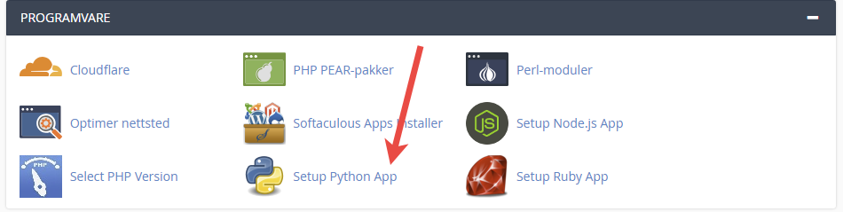 python flask app on shard cpanel hosting hosting step 1