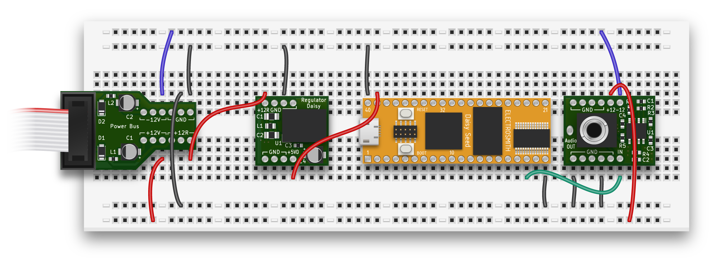 Audio out daisy, from the project README