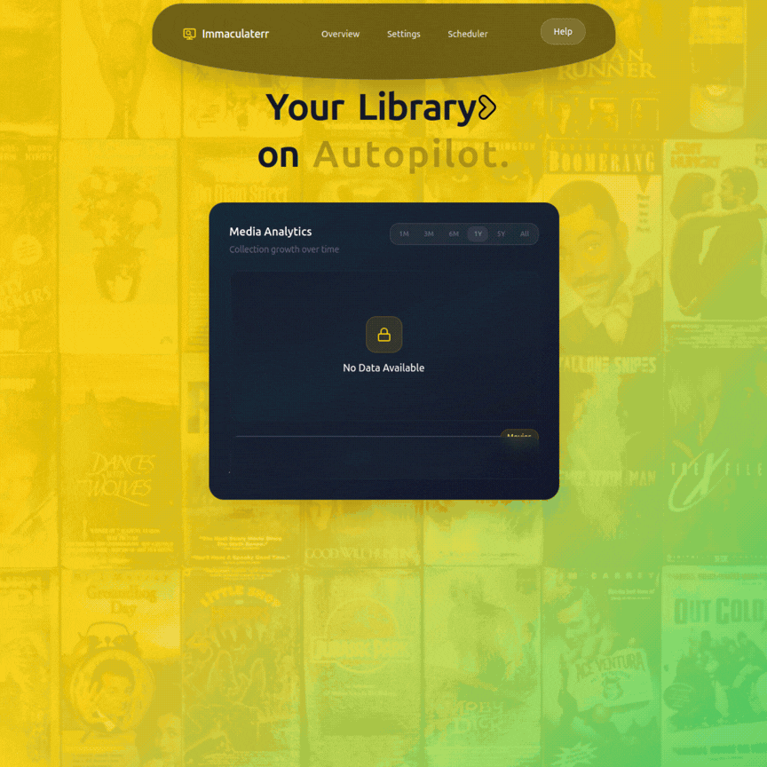 Immaculaterr desktop UI showcase