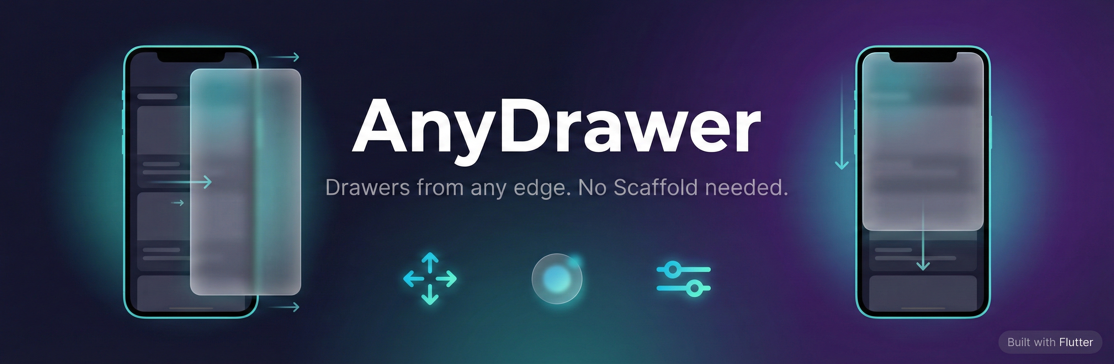AnyDrawer - Drawers from any edge, no Scaffold needed