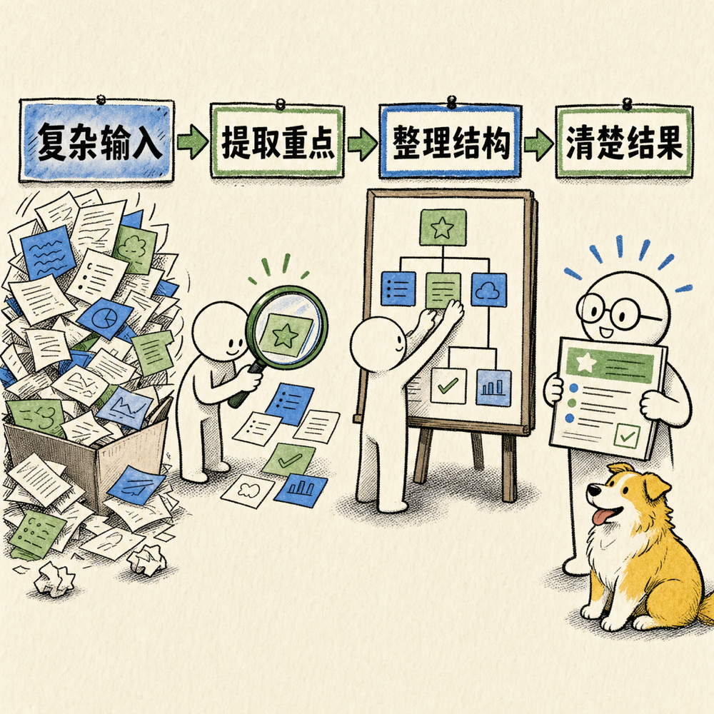 把复杂输入整理成清楚结果