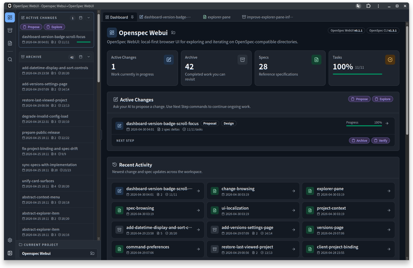 OpenSpec WebUI