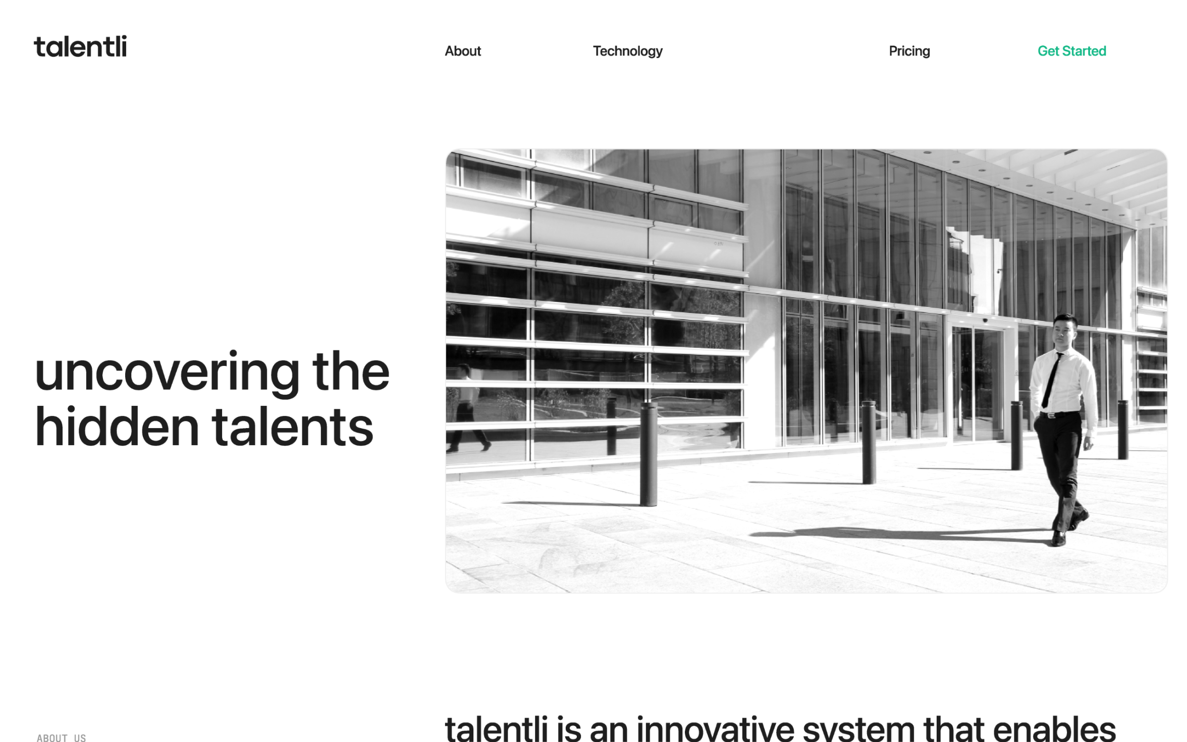 UI design work by Nick Toa. Years: 2021. Project name: Talentli. Landing for the merit-based scoring system.