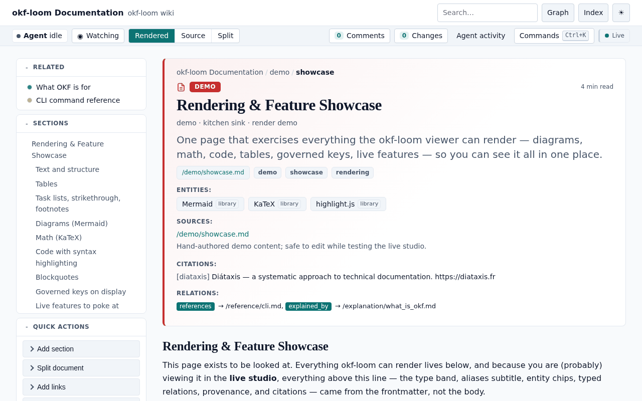 Animated cycle through the light, dark, pastel, sepia, and midnight themes on the showcase page