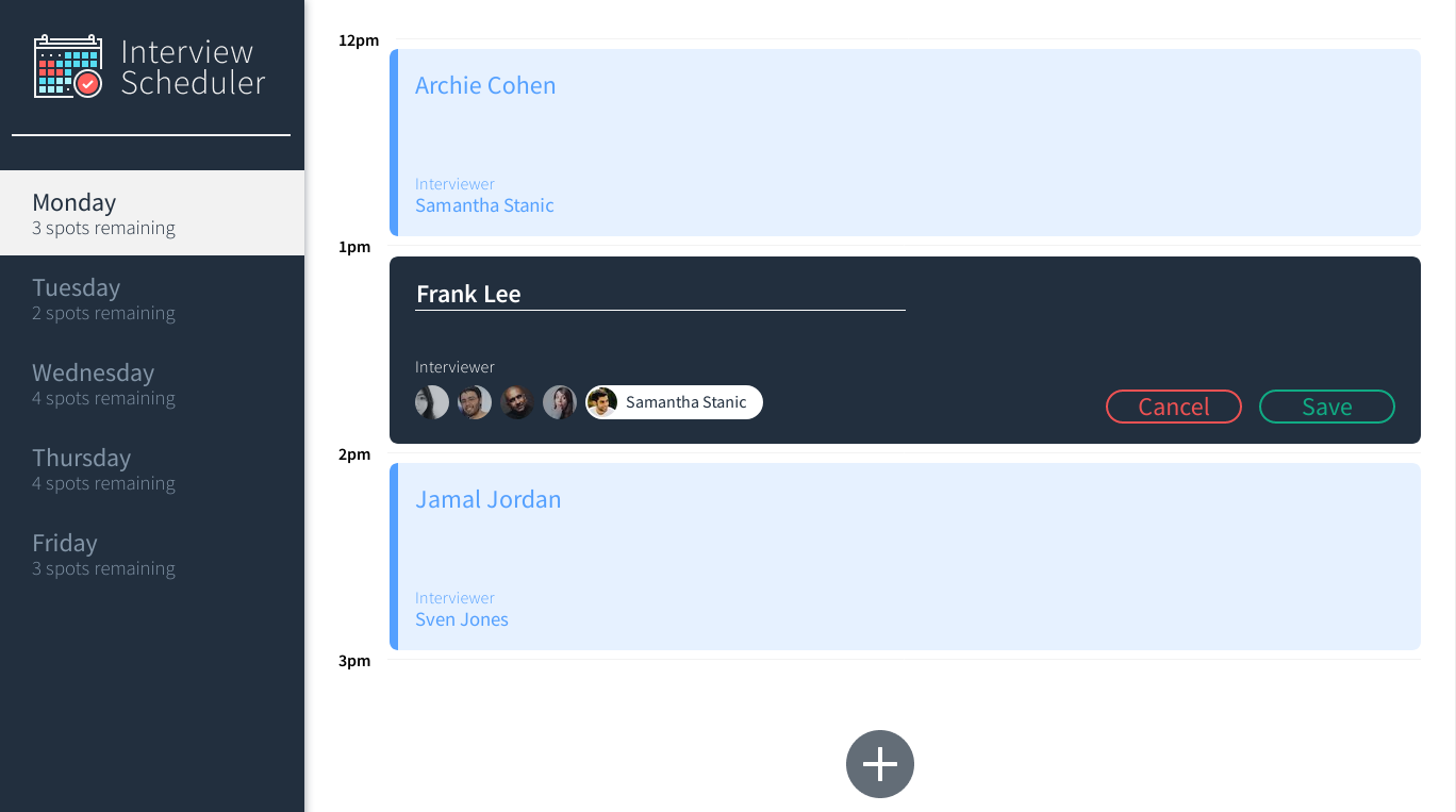 GitHub - ojripley/scheduler: A react based appointment scheduling web ...