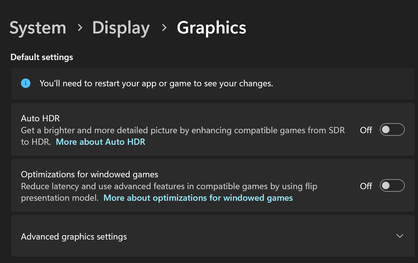 Disable HDR