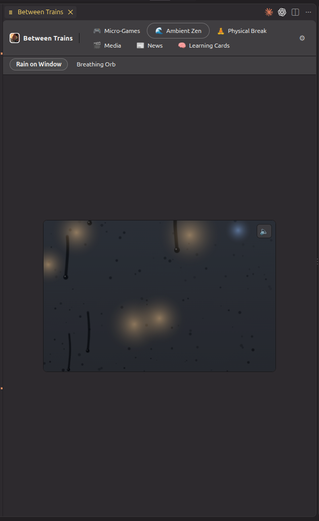 Ambient Zen — Rain on Window