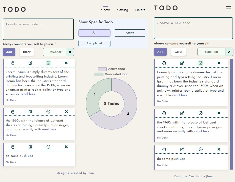 mobile & desktop layout