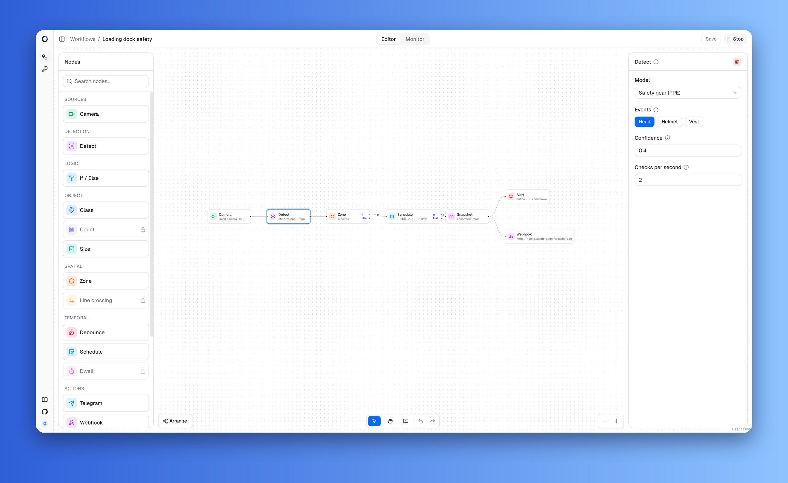 LookSee workflow editor