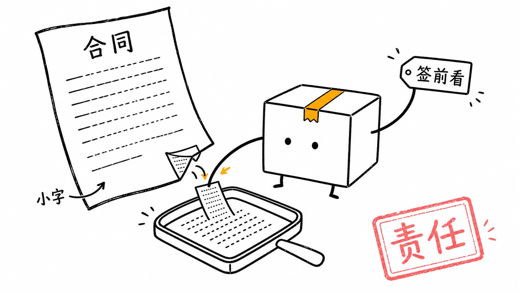 合同小字