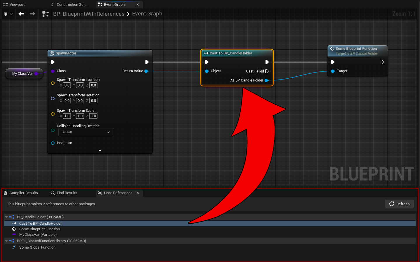 Image showing plugin usage in an example blueprint