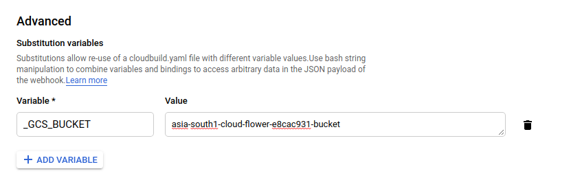 cloud-build-variable