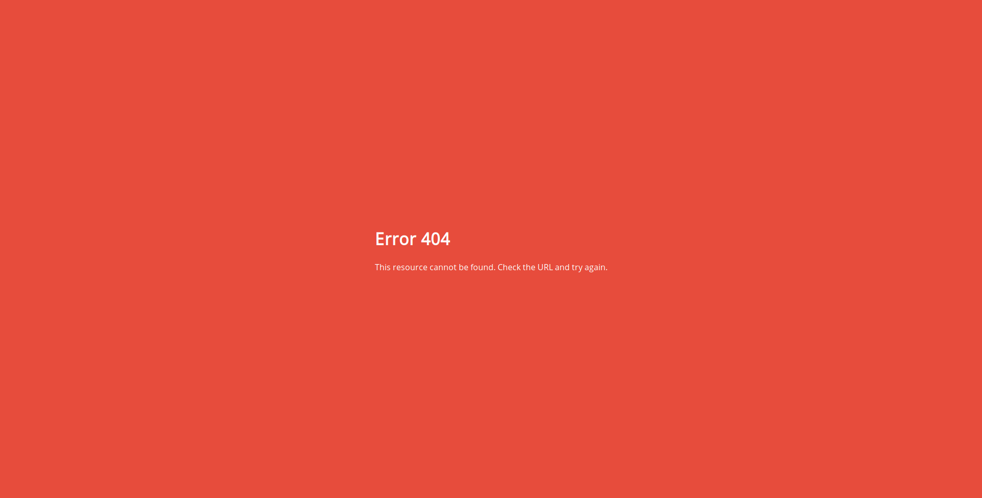 404 Error Page