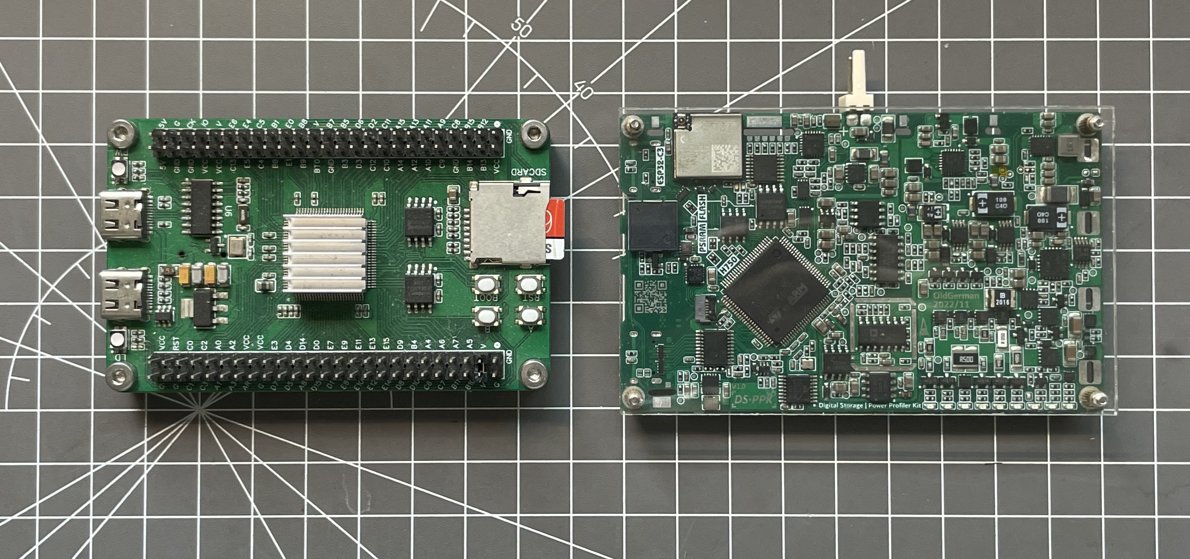 micespring设计的核心板(左)_我设计的DS-PPK_V1.0(右)