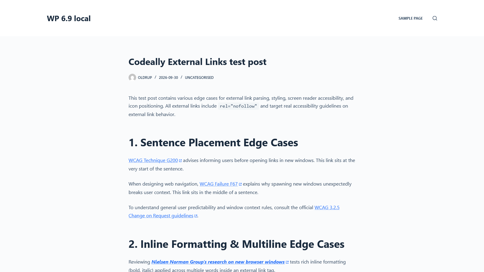Codeally External Links Icon in use