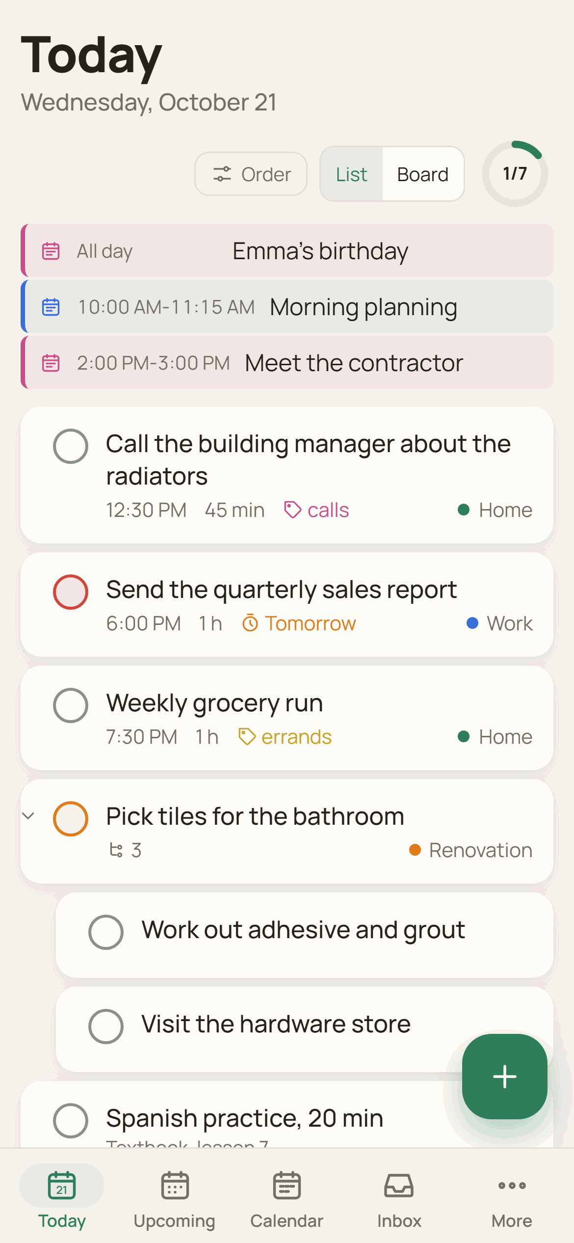 Today on a phone