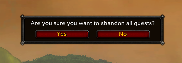 Abandon request dialog