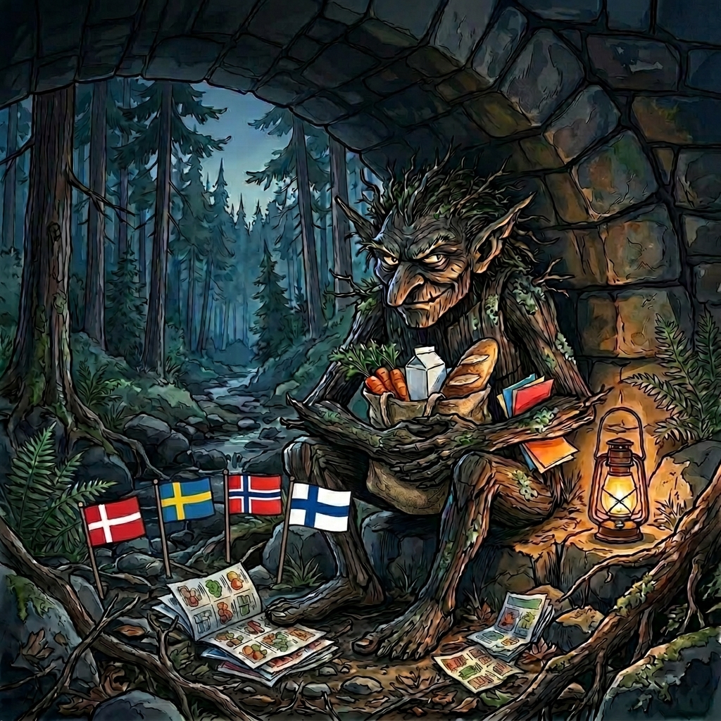 TilbudsTrolden with Nordic flags